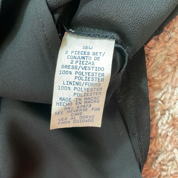Danny & Nicole vintage black dress, 2 piece set, new, size 18w - Picture 8 of 9